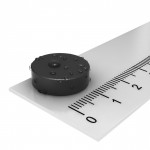 Scheibenmagnet gummiert 16x4 mm Neodym